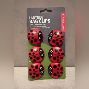Kikkerland Red Ladybug Bag Clips - Set of 6